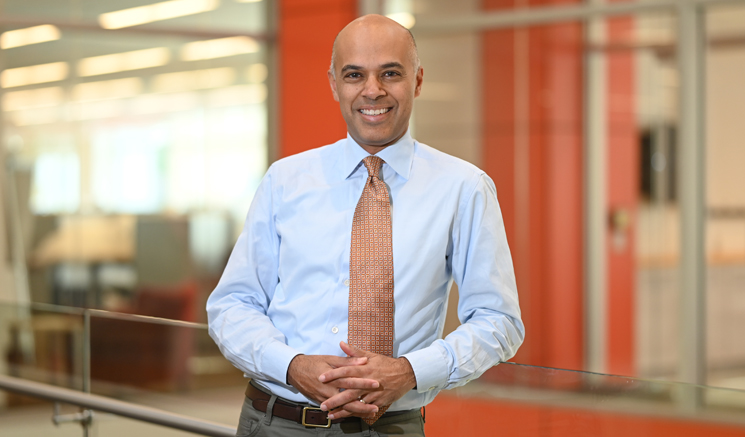 Portrait of the CEO of ETS, Amit Sevak